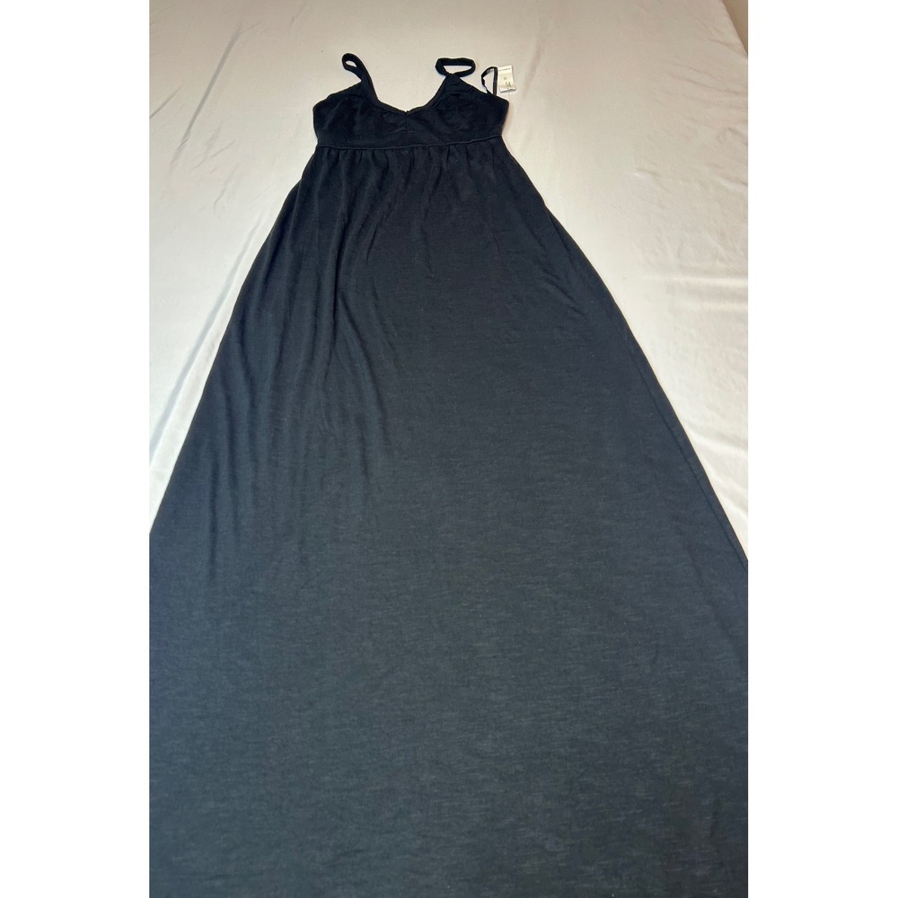Old Navy Womens Black Sleeveless V-Neck Empire Waist Smocked Maxi Dress XS NWT